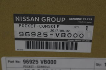 Nissan 96925VB000 POCKET-CONSOLE,REAR