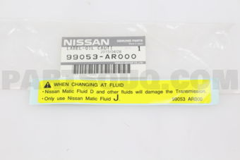 Nissan 99053AR000 LABEL-CAUTION,OIL