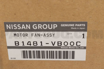 Nissan B1481VB00C MOTOR FAN ASSY