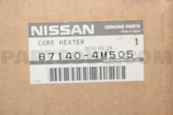 Nissan B71404M505 CORE HEATER