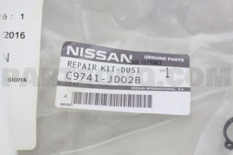 Nissan C9741JD02B REPAIR KIT-DUST B00T,INNER