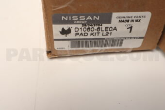 Nissan D10606LE0A PAD KIT-DISC BR