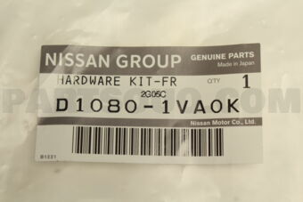 Nissan D10801VA0K DISCK BRAKE KIT (ADOPTION DT 1612)