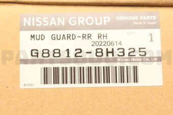 Nissan G88128H325 MUD GUARD-RR RH