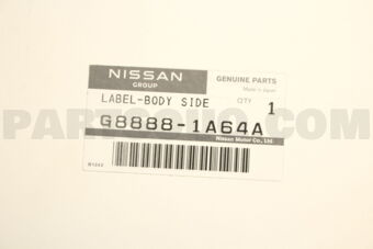 Nissan G88881A64A LABEL BODY SIDE