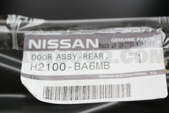 Nissan H2100BA6MB DOOR ASSY REAR, RH
