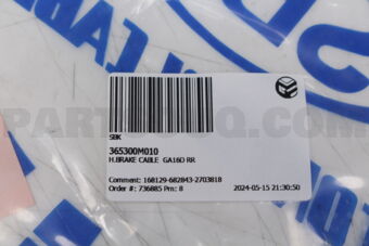 SBK 365300M010 H.BRAKE CABLE GA16D RR