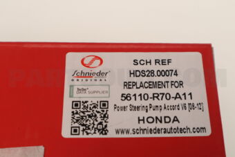 SCHNIEDER HDS2800074 POWER STEERING PUMP ACCORD V6 [08-12]