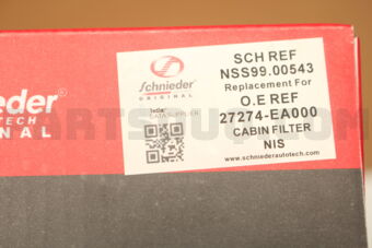 SCHNIEDER NSS9900543 AC FILTER POLLEN ALTIMA (L33) 2.5, PATHFINDER, NAVARA [12-UP]
