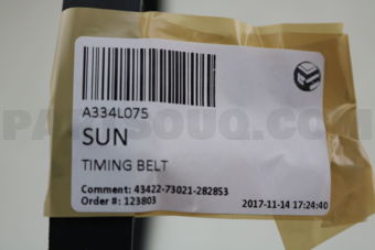 SUN A334L075 TIMING BELT