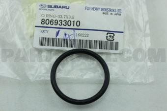 Subaru 806933010 O RING-33.7X3.5