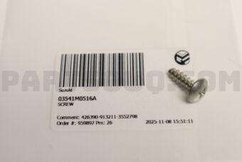 Suzuki 03541M0516A SCREW
