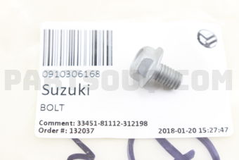 Suzuki 0910306168 BOLT
