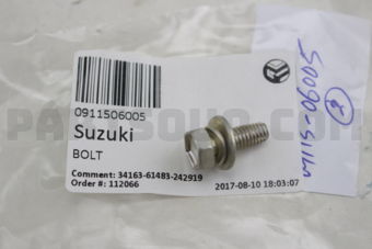 Suzuki 0911506005 BOLT