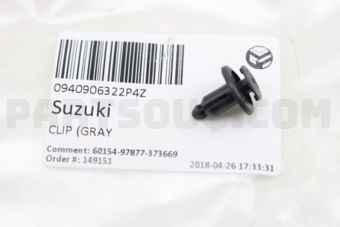 Suzuki 0940906322P4Z CLIP (GRAY)