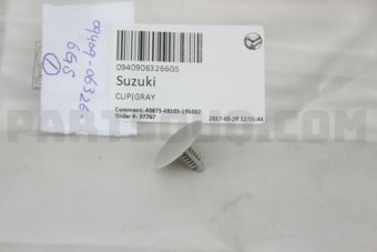 Suzuki 09409063266GS CAP, ASSISTANT GRIP HOLE,(GRAY)