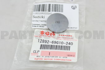 Suzuki 1289269G10240 SHIM,TAPPET,T:2.400