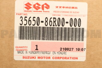 Suzuki 3565086R00 LAMP UNIT,RR COMB RH APK416
