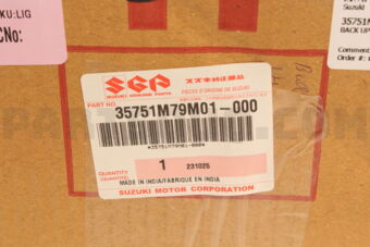 Suzuki 35751M79M01 BACK UP LAMP UNIT RH