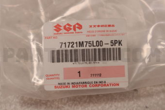 Suzuki 71721M75L005PK GRILLE RADIATOR LOWER