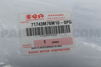 Suzuki 71743M76M100PG GARNISH,RADIATOR GRILLE UPR,L