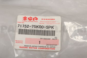 Suzuki 7175275K005PK BEZEL, FRONT FOG LAMP LH,(BLACK)