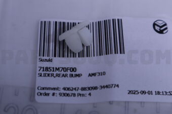 Suzuki 71851M70F00 SLIDER,REAR BUMP AMF310