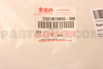 Suzuki 72321M79M00 LINING,FRONT FENDER,R