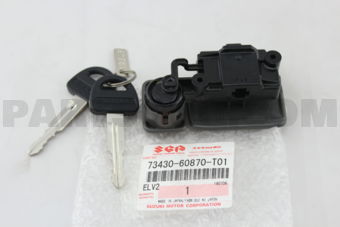 Suzuki 7343060870T01 LOCK ASSY, GLOVE BOX (GRAY)