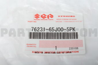 Suzuki 7623165J005PK LID, RR QTR TRIM (BLACK)