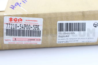 Suzuki 7721054P005PK GUARD,FR FENDER SPLASH,R,APK41