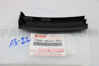 Suzuki 7764165J115PK MOLDING, ROOF FRONT LH (BLACK)