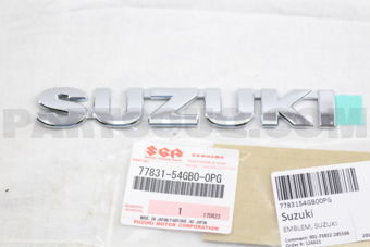Suzuki 7783154GB00PG EMBLEM, SUZUKI