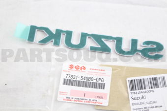Suzuki 7783154GB00PG EMBLEM, SUZUKI