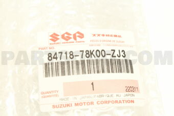 Suzuki 8471878K00ZJ3 COVER,MIRROR VISOR,R(BLACK)