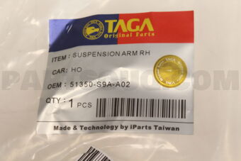 TAGA 51350S9AA02 LOWER ARM ASSEMBLY HO CRV 51350-S9A-A02 RH TAGA