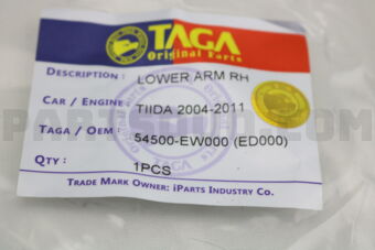 TAGA 54500EW000TG LOWER ARM RH TIIDA 2004-2011 TAGA