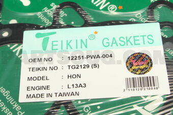 TEIKIN TG2129S GASKET HEAD L13A3 (SET OF 1)