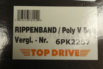 TOP DRIVE 6PK2257 MULTIRIB BELT-W201/202/124/210
