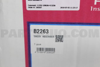 Tokico B2263 SHOCK ABSORBER FR