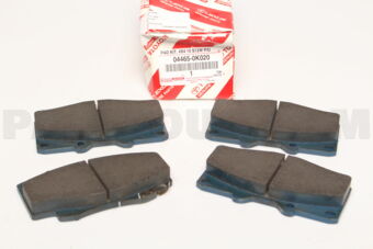 Toyota 044650K020 PAD KIT, DISC BRAKE, FRONT