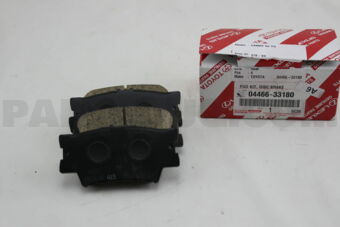 Toyota 0446633180 PAD KIT, DISC BRAKE, REAR