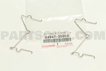 Toyota 0494735050 FITTING KIT, DISC BRAKE, FRONT
