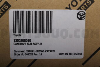 Toyota 135020E010 CAMSHAFT SUB-ASSY, N