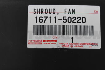 Toyota 1671150220 SHROUD, FAN