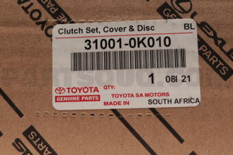 Toyota 310010K010 CLUTCH SET, COVER