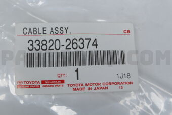 Toyota 3382026374 CABLE ASSY