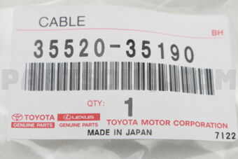 Toyota 3552035190 CABLE ASSY, THROTTLE