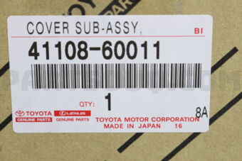 Toyota 4110860011 COVER, FRONT DIFFERENTIAL CARRIER