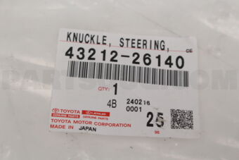 Toyota 4321226140 KNUCKLE STEERING